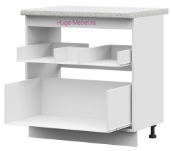 Корпус кухонного шкафа под мойку 800 с двумя ящиками (белый)