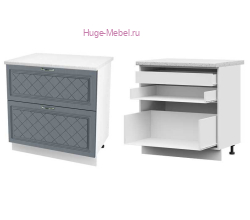 Кухонный шкаф нижний с внутренним ящиком 800 Модена (дуб серый)