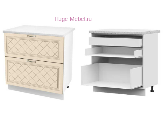 Кухонный шкаф нижний с внутренним ящиком 800 Модена (дуб ваниль)