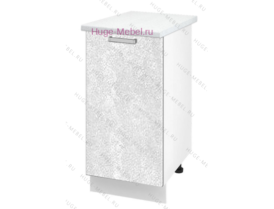 Шкаф кухонный нижний 400 Бетон (бетон белый)