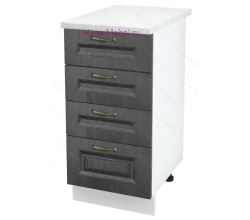 Нижний кухонный шкаф 4 ящика 400 Мария (графит)