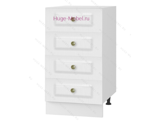 Нижний кухонный шкаф 4 ящика 400 Модена (дуб белый)