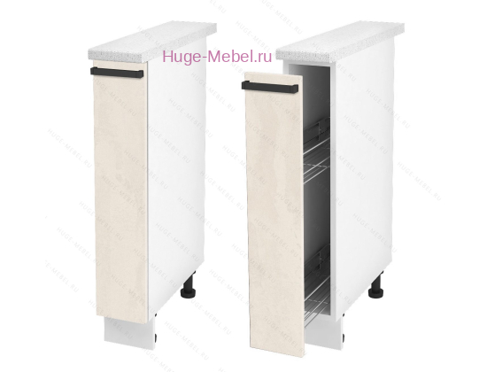 Нижний кухонный шкаф бутылочница 200 Пасаденна (шелковый камень)