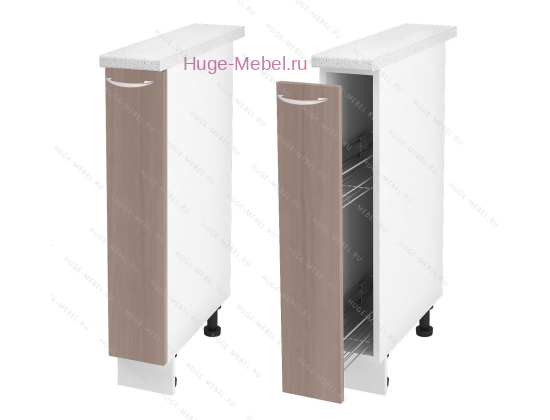 Нижний кухонный шкаф бутылочница 150 Дина (шимо темный)