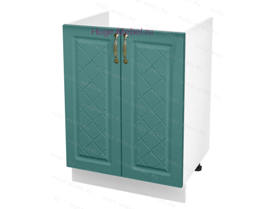 Кухонный шкаф под мойку 600 Модена (дуб бирюза)