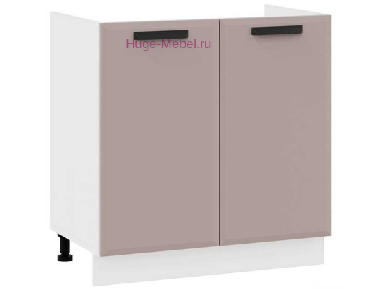 Кухонный шкаф под мойку 800 Призма (мокко супермат)