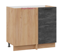 Шкаф кухонный угловой нижний 1000 Пасаденна (угольный камень) корпус крафт