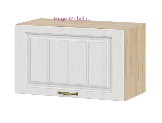 Горизонтальный кухонный шкаф верхний 600 Мария (белый) корпус крафт