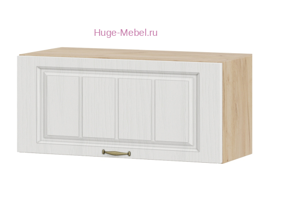 Горизонтальный кухонный шкаф верхний 800 Мария (белый) корпус крафт