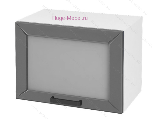 Горизонтальный кухонный стеклянный шкаф 500 Альфа (вулкан)