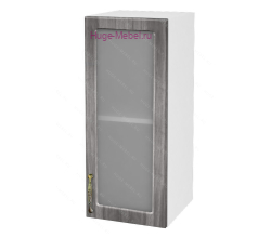 Кухонный шкаф верхний со стеклом 300 Юлия (сандал серый)