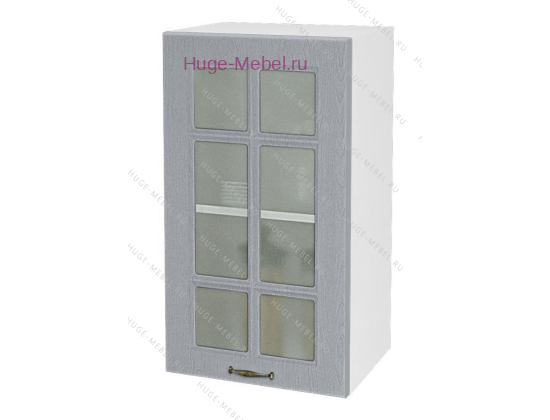 Кухонный шкаф верхний со стеклом 400 Мария (сталь)