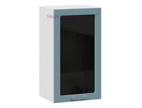 Кухонный шкаф верхний со стеклом 400 Катрин (топаз)