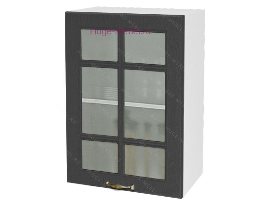 Кухонный шкаф верхний со стеклом 500 Мария (графит)