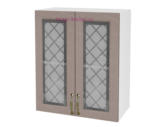 Кухонный шкаф верхний со стеклом 600 Модена (дуб кофе)