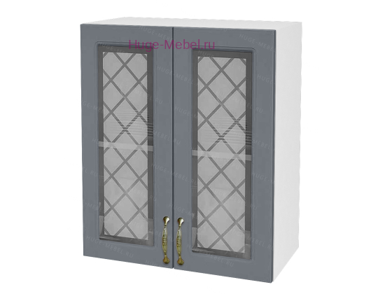 Кухонный шкаф верхний со стеклом 600 Модена (дуб серый)