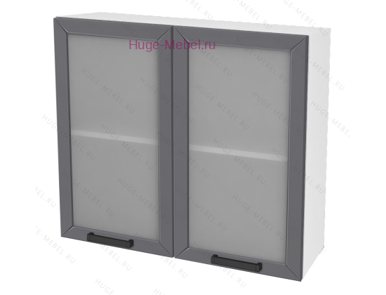 Кухонный шкаф верхний со стеклом 800 Альфа (вулкан)