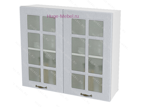 Кухонный шкаф верхний со стеклом 800 Мария (сталь)