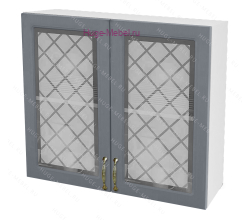 Кухонный шкаф верхний со стеклом 800 Модена (дуб серый)