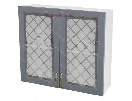 Кухонный шкаф верхний со стеклом 800 Модена (дуб серый)