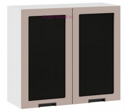 Кухонный шкаф верхний со стеклом 800 Сахара (латте)