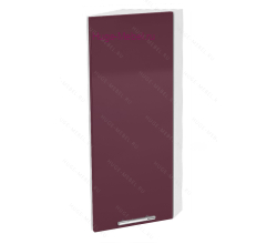 Торцевой шкаф кухонный верхний подвесной 300 Ксения (бордо)