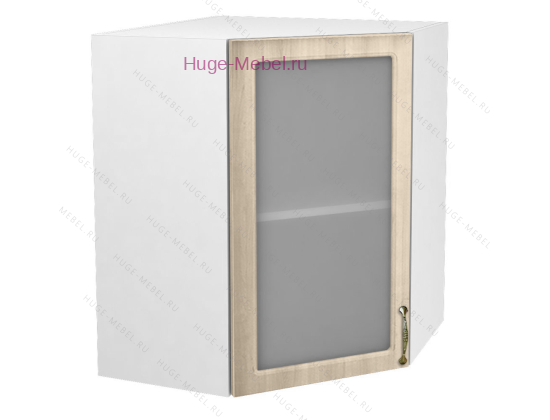 Угловой шкаф подвесной со стеклом 550 Юлия (дуб сонома)