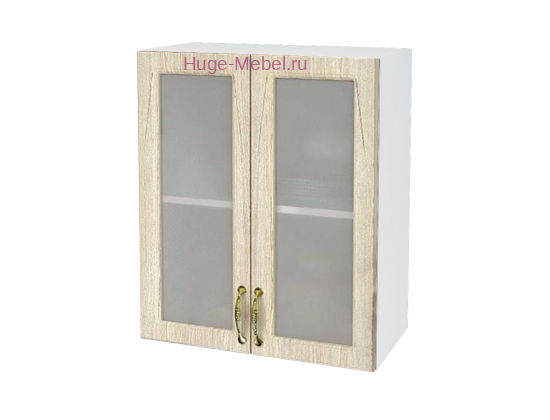 Кухонный шкаф верхний со стеклом 600 Юлия (дуб сонома)