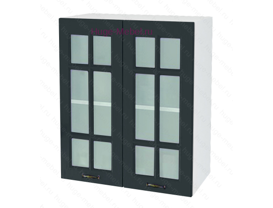 Кухонный шкаф верхний со стеклом 600 Мария (графит)