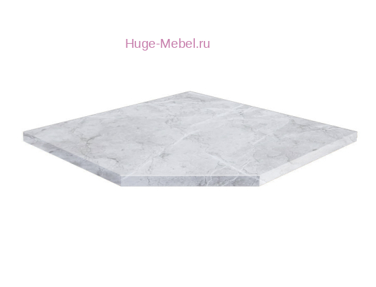 Столешница угловая 850 мм Мрамор лацио