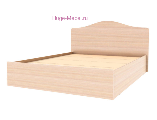 Каркас двуспальной кровати "Дели" дуб молочный