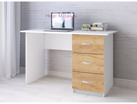 Стол письменный "Сити-1 белый/крафт"