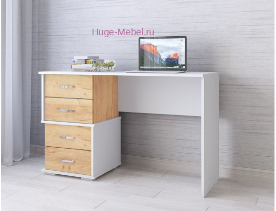 Стол письменный "Сити-2 белый/крафт"