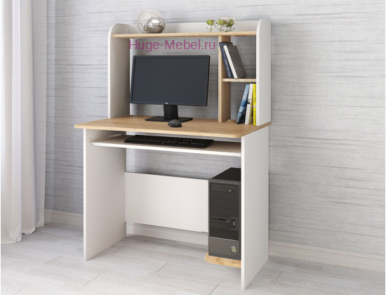 Стол компьютерный "Грета-2 крафт/белый"