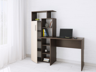 Стол компьютерный "Квартет-7 венге/дуб"