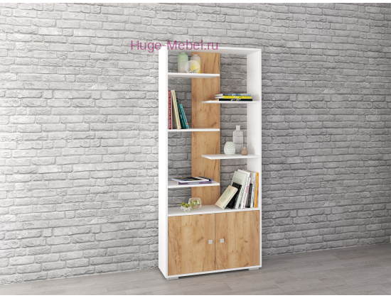 Стеллаж Ромео-4 крафт/белый