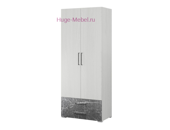 Шкаф 2-х створчатый "Теана" мрамор дарк
