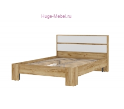 Кровать 140х200 "Хелен КР 02" белый+крафт