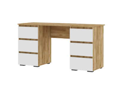 Письменный стол "Хелен ПС 02" белый+крафт Письменный стол "Хелен ПС 02" белый+крафт