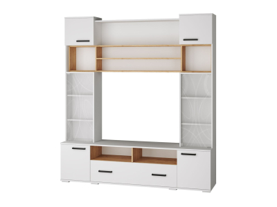 Стенка "Оскар-18 ОГЦС-1 белый +крафт" Стенка "Оскар-18 ОГЦС-1 белый +крафт"