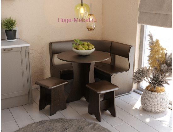 Кухонный уголок "Андрей-1 венге/шоколад"