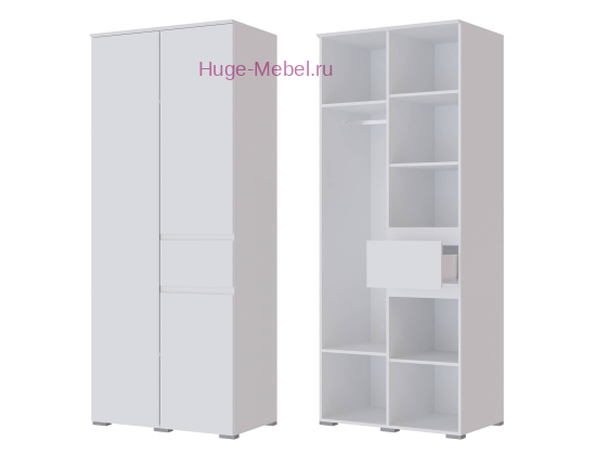 Шкаф 2-х створчатый "Плейона" белый