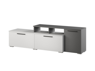 ТВ тумба малая "Альберо" графит+белый