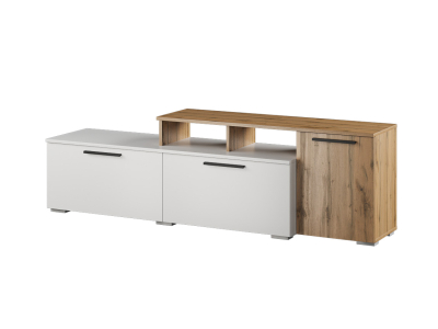 ТВ тумба малая "Альберо" крафт золото+белый