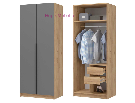 2-х створчатый шкаф "Лион ШК-01" графит