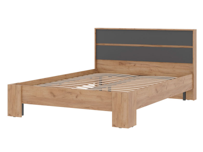 Кровать 140х200 "Хелен КР 02" графит+крафт Кровать 140х200 "Хелен КР 02" графит+крафт