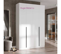 Шкаф "Лион ШК-03" белый высотой 240 см