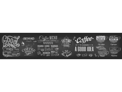 Стеновая панель "Кафе" 2.8 метра