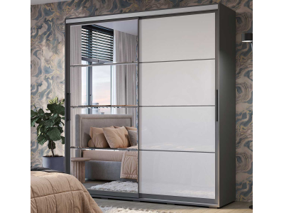 Шкаф-купе 196 см "Крафт-6" графит