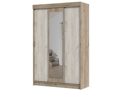 Шкаф-купе "Андрей-4" крафт серый+крафт белый